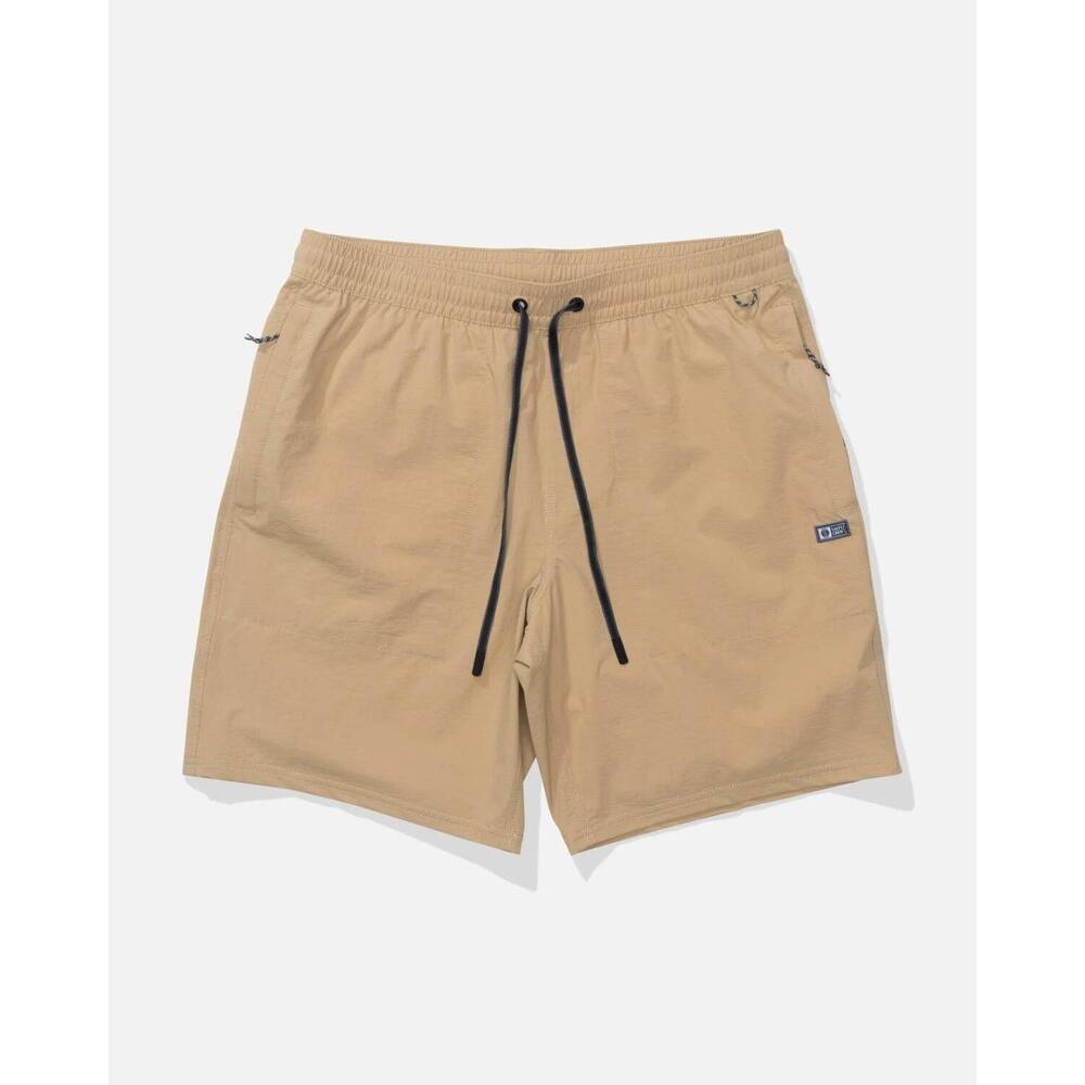 NEW SALTY CREW men's crew waist boat short in khaki